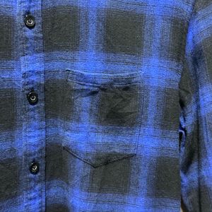 TRJ Blue Flannel Warm Check Shirt