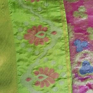 Beautiful Saree Pink And Green Combination