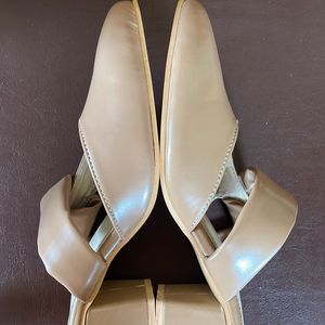 Aesthetic Pointed Toe PU Block Heels