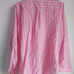 Dunnes Pink And White Strip Shirt