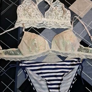 Combo Of Three Imported Fabric Bra N Panty