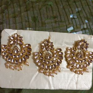 Maangtika And Earrings Set