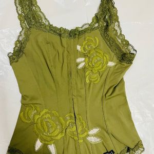 Green Corset Top