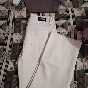 Bootcut White Jeans