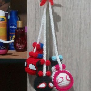 Cute Crochet Spiderman Keychain!!