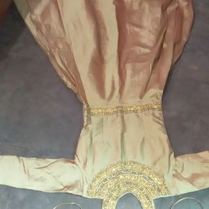 Golden Gown With Shining Stones