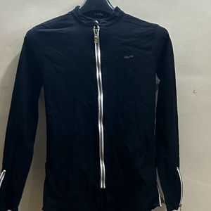 Black Chain Jacket Top