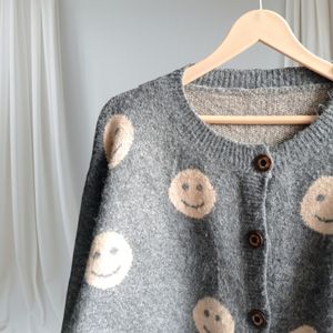 Smiley Knit Cardigan