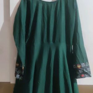 New Plain Dark Green Border Gown.....