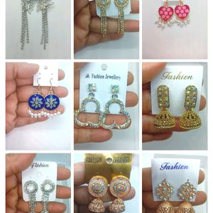 30 RsOff Sale OfPack Of 9 Brand New Earrings