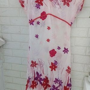 Pure Cotton S Size Floral Kurti