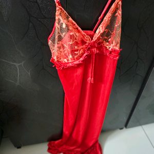 4 Pc Bridal New Nighty Red Color