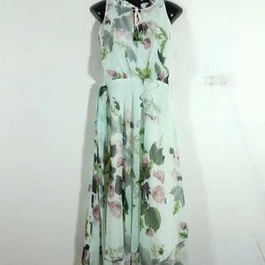 Light Patsel Green Printed Dress For Women's