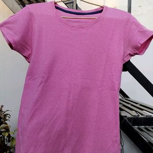 Beautiful Pink Colour Tee-shirt For Girls