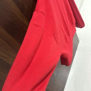 Red Crop Sweatshirt