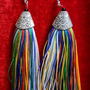 Multi Color Tassel Earing