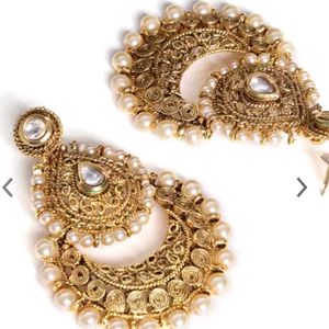 Gold Plated Contemporary Chandbali