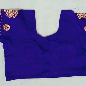 Blue Embroidery Blouse