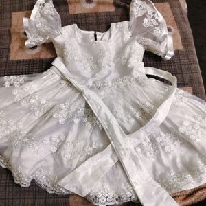 Beautiful White Frock For Ur Little One