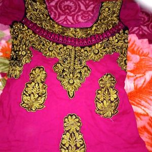 DARK PINK COLOUR AMBERLLA KURTHI