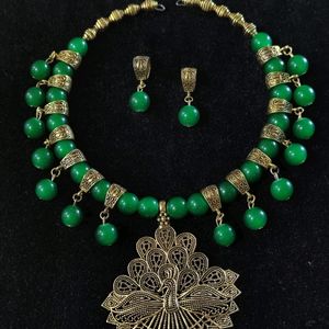 GREEN HASADI NAVRATRI SET