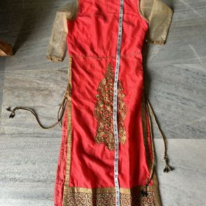 PINK SILK EMBROIDERED KURTI