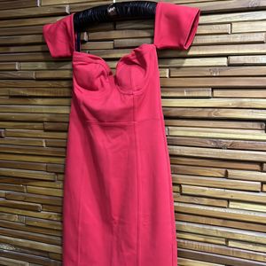 Forever 21 Fiery Hot Off Shoulder Party Dress