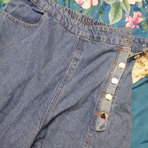 Stylish Flared washed Blue Demin Jeans