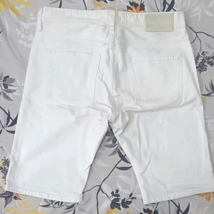 Jack And Jones Premium White Denim Shorts