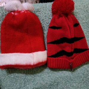 Set Of Three Woollen Caps, 3-9 Months, Boys And Gi