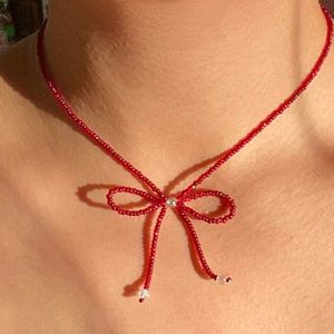 Pinteresty Red Bow Neckpiece 🎀