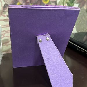 Cute Purple Photoframe With Frill Detail