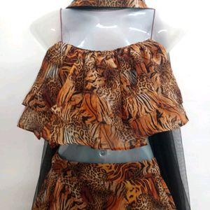 Tigerprint Lehenga Choli Set