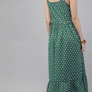 Anouk Green Ethnic Motifs Pure CottonPrinted Fit