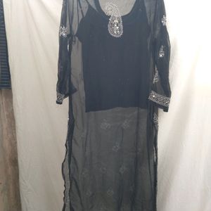 New Blak Mirror Work Formal Kurti