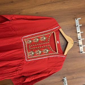 4XL Embroidery Kurta For Women