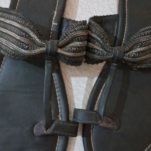 Black Kolhapuri Chappal