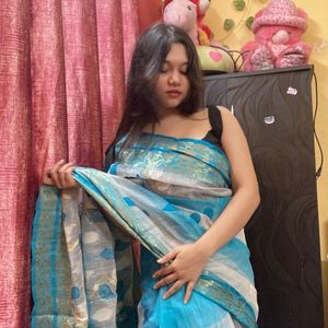 Blue Saree