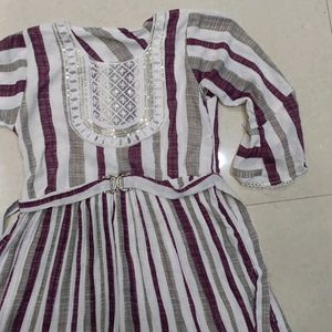 Maroon Stripe Dress