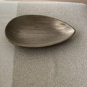 Oval Shaped Tray In Bronze Colour