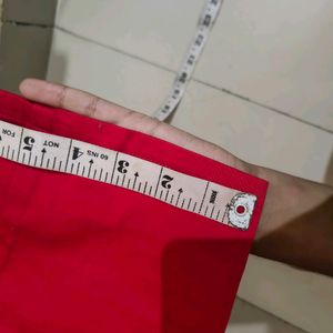 Red Trouser Pants Slim