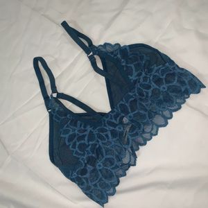 Blue Netted Bralette