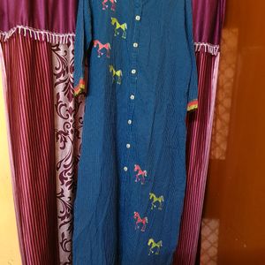 Blue Cotton Kurta