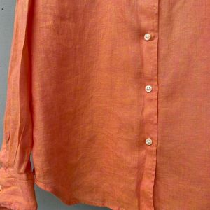 Uniqlo Formal Shirt For Women In Orange - Office Wear