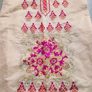 Embroidery Design Straight Cut Kurta Set