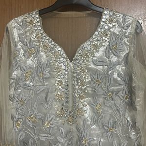 Silver Embroidery Kurta