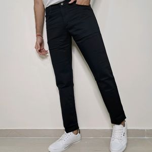 Kaulin 1027 Men's Double Cloth Knitted Black Pant