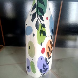 Bottle Painting Unique Showpiece Flowerpot Decor