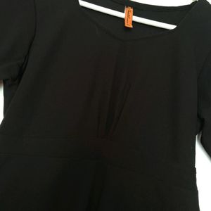 Women Fit And flare Black Dress