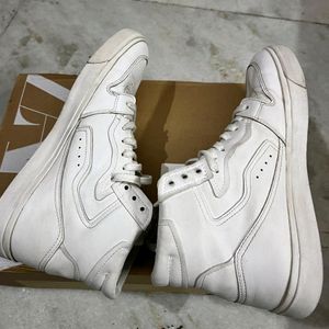 ZARA HIGH TOP LEATHER SNEAKERS UK 7 (41)